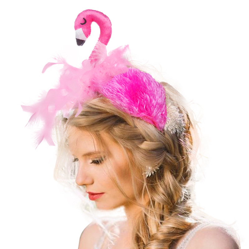Halloween decorations, flamingo headbands, birthday party children's headwear, cosplay performance