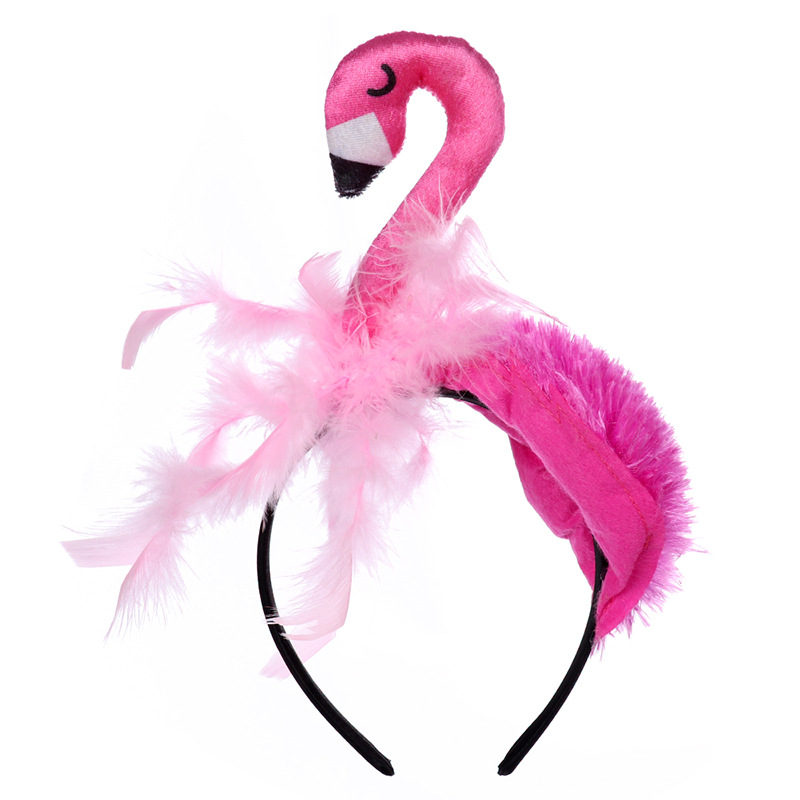 Halloween decorations, flamingo headbands, birthday party children's headwear, cosplay performance