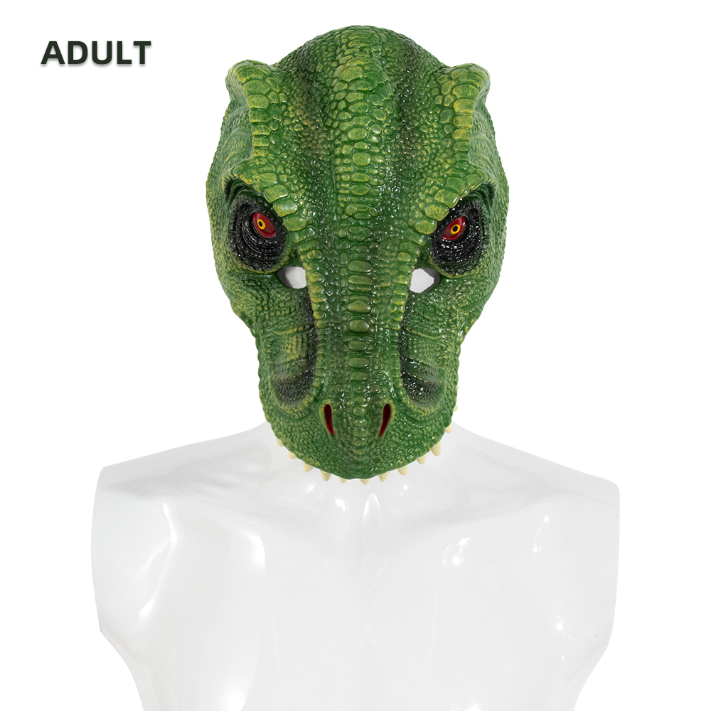 Halloween mask headsets are selling well in foreign trade. Carnival party PU foam 3D dinosaur Tyrannosaurus rex animal masks