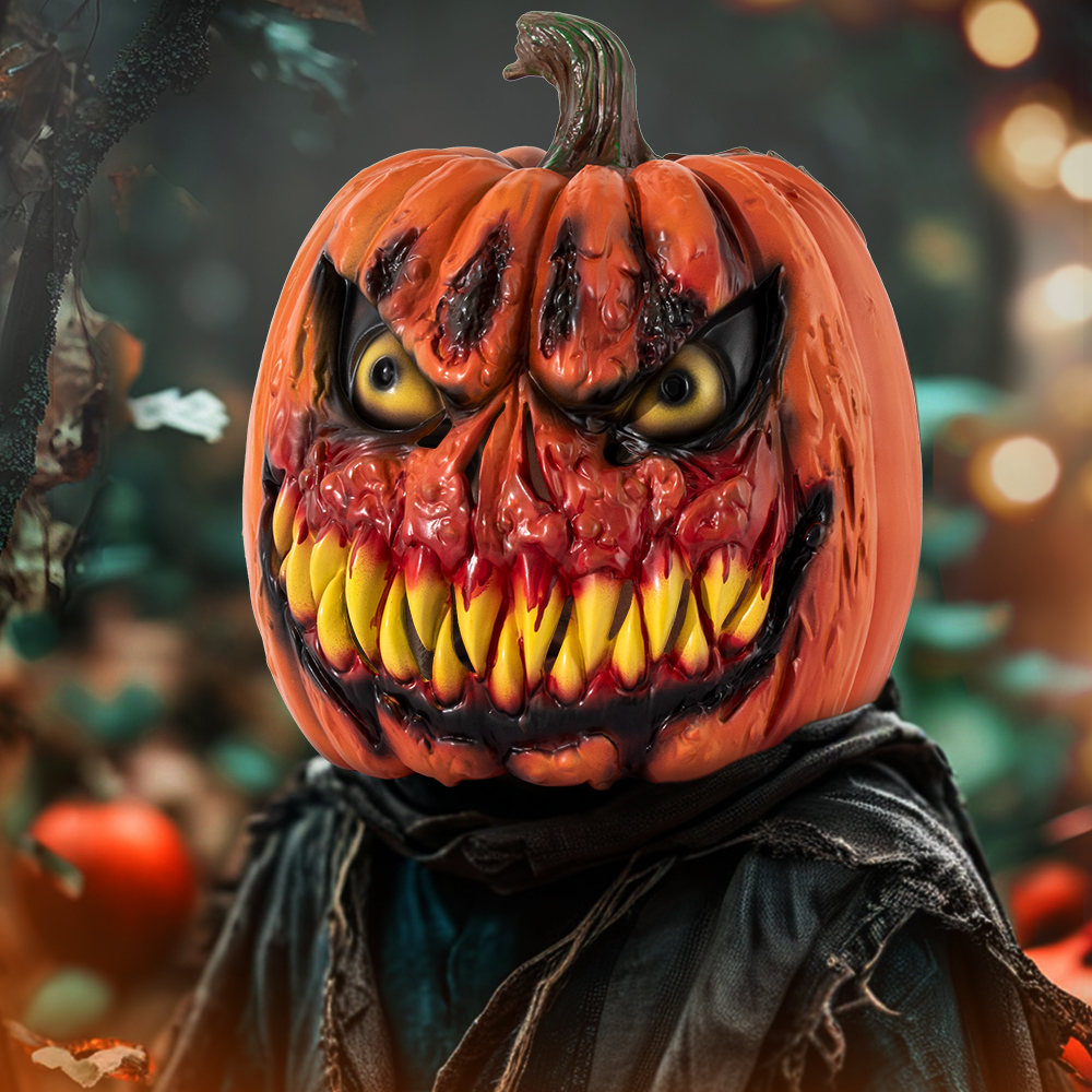 Halloween pumpkin ghost face decorative item, pumpkin head cover costume prop, cosplay decoration