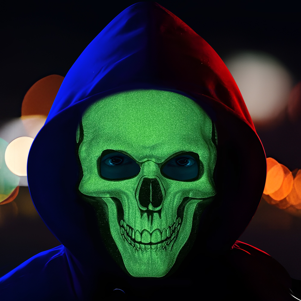 Halloween Horror Night Light Skull Mask Dance Party Moonlight Palpitations Headgear European and American style