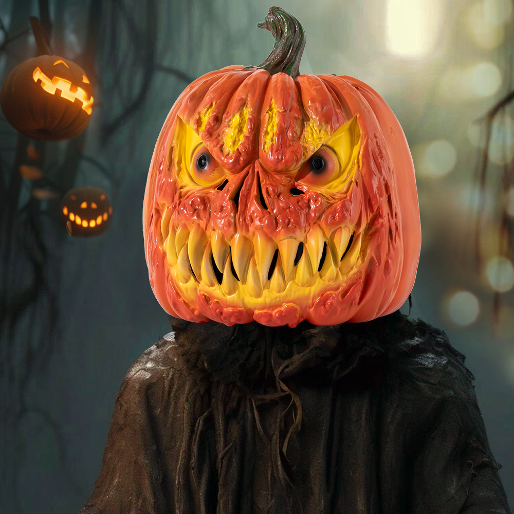 Halloween pumpkin ghost face decorative item, pumpkin head cover costume prop, cosplay decoration
