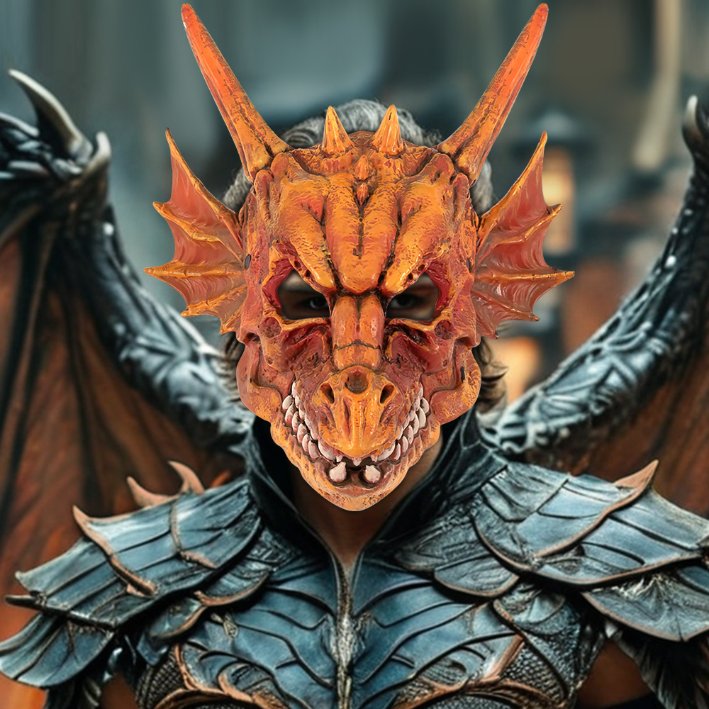 Halloween Adult dragon mask Cosplay party costume props