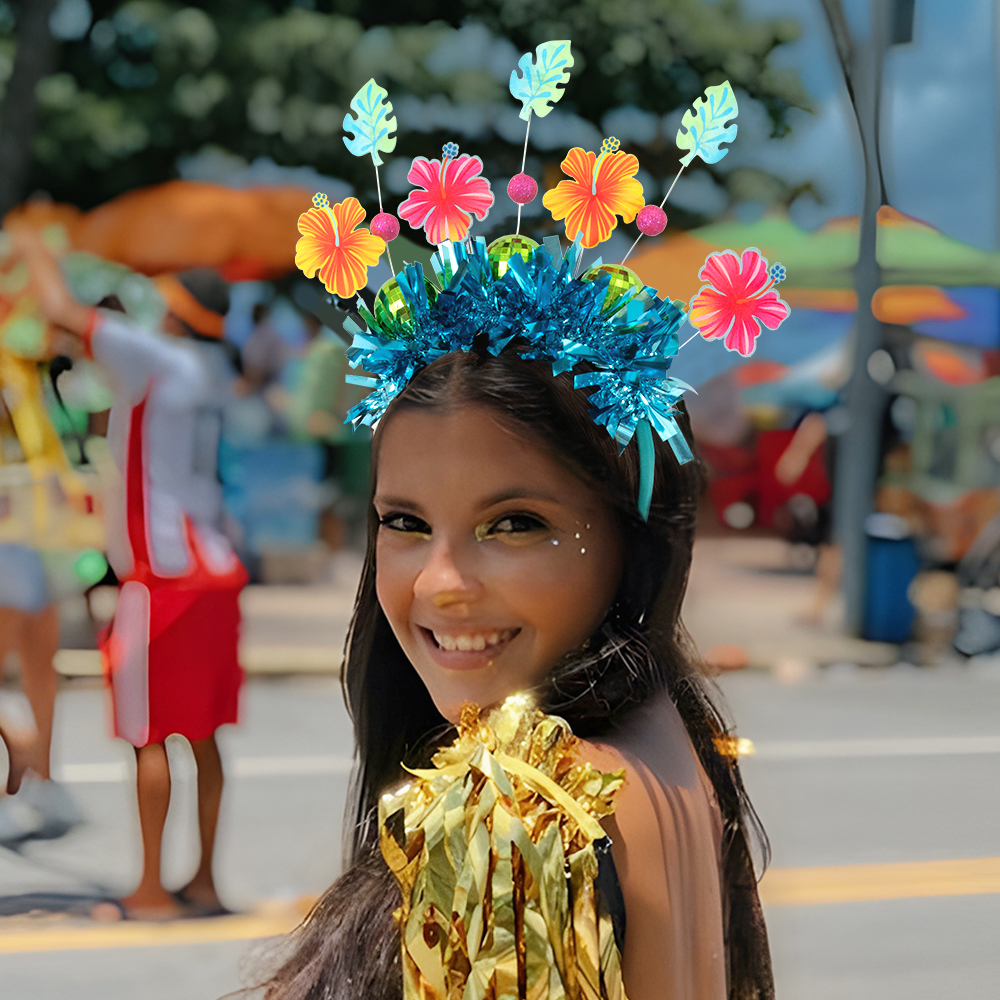 New Hawaiian festival-themed party beach dance headbands, floral hair accessories and dressing props