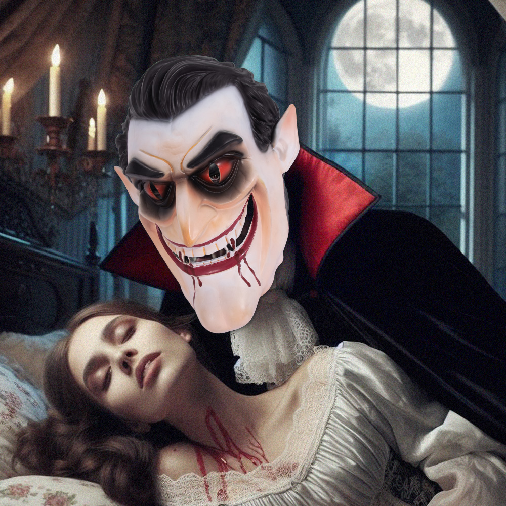 Halloween Horror Elf Hotel Vampire Dracula Headgear Stage Performance Comic Exhibition Cosplay Headgear mask