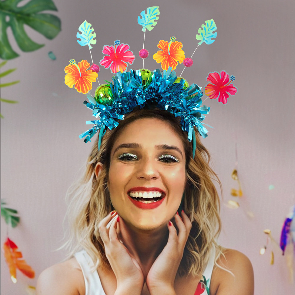 New Hawaiian festival-themed party beach dance headbands, floral hair accessories and dressing props