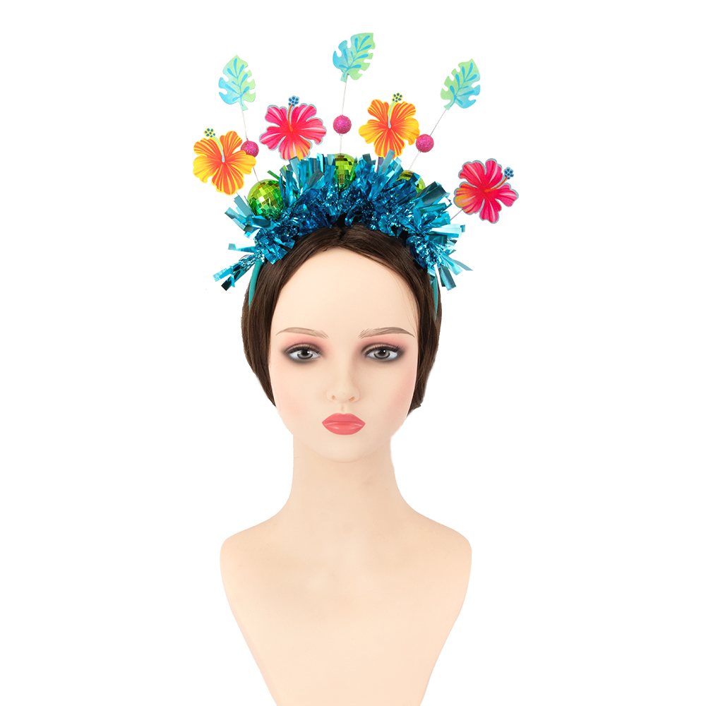 New Hawaiian festival-themed party beach dance headbands, floral hair accessories and dressing props