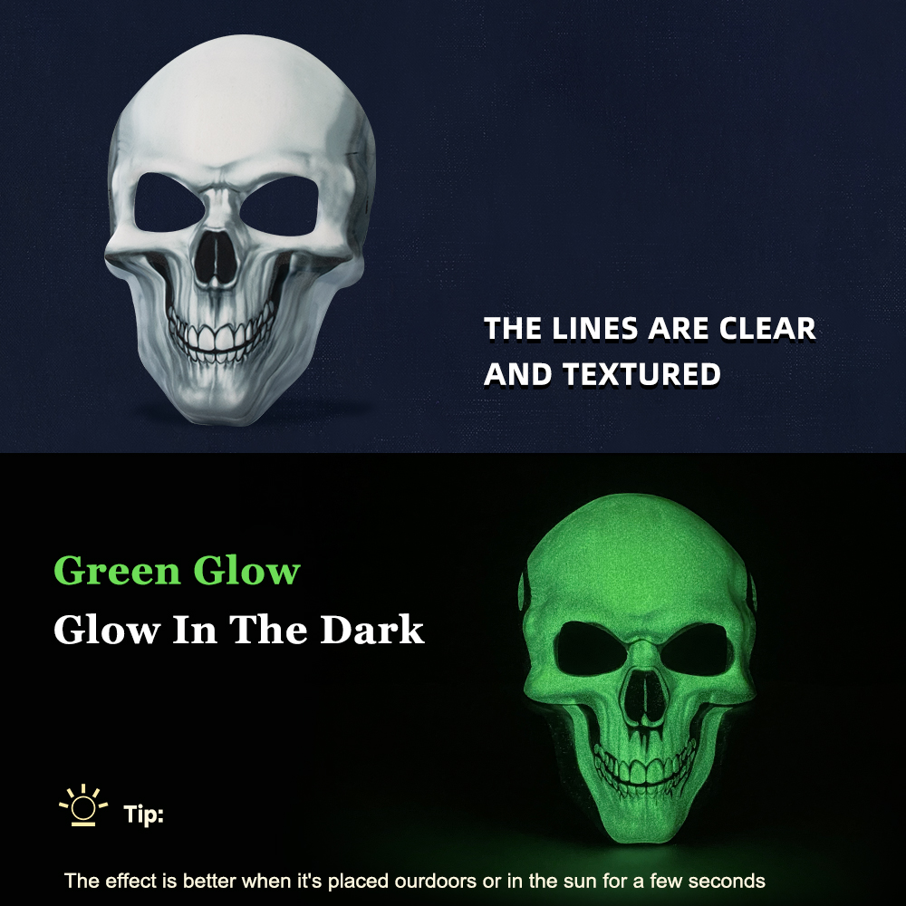 Halloween Horror Night Light Skull Mask Dance Party Moonlight Palpitations Headgear European and American style