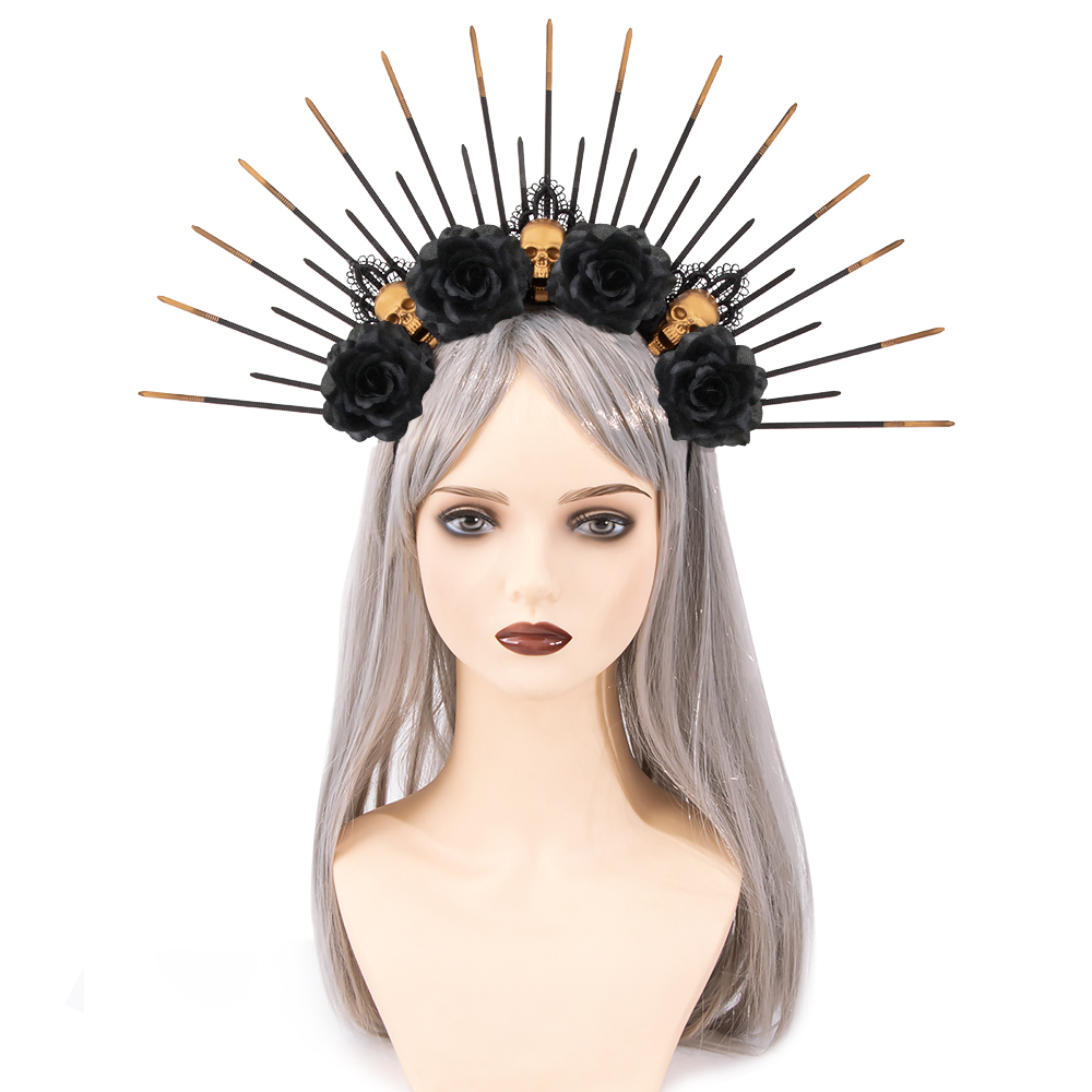 Halloween Gothic skeleton headband costume accessories Gothic Queen hair accessories party cosplay