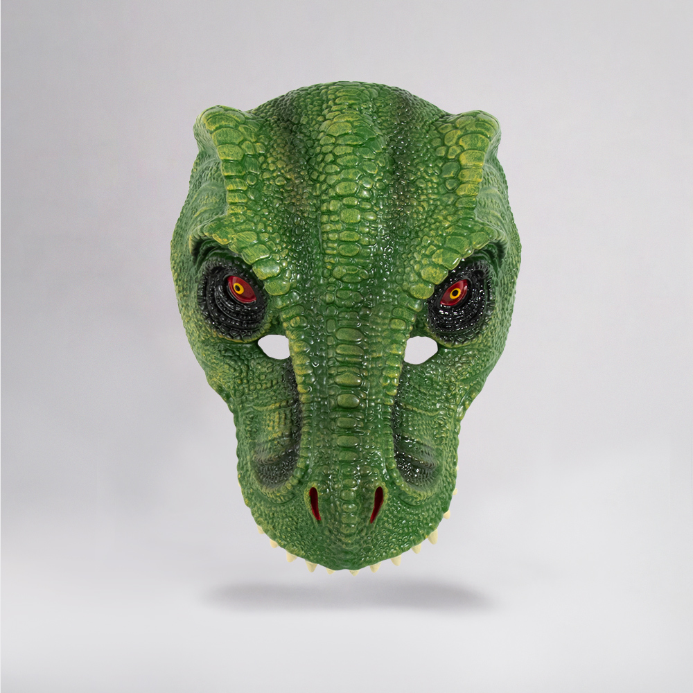Halloween mask headsets are selling well in foreign trade. Carnival party PU foam 3D dinosaur Tyrannosaurus rex animal masks