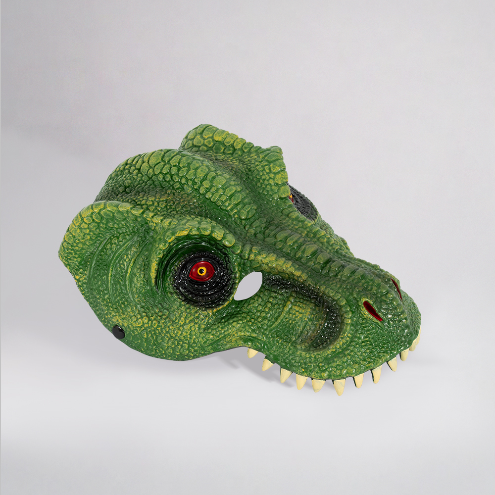 Halloween mask headsets are selling well in foreign trade. Carnival party PU foam 3D dinosaur Tyrannosaurus rex animal masks
