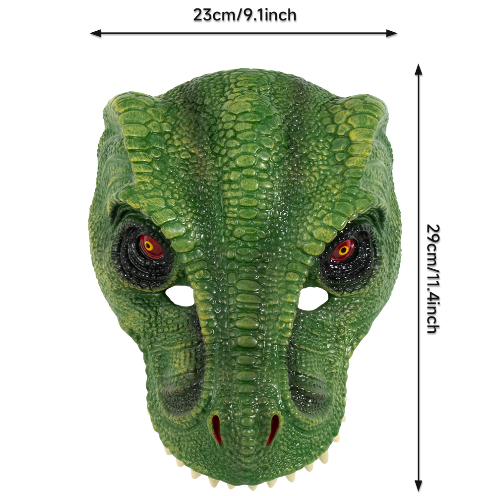 Halloween mask headsets are selling well in foreign trade. Carnival party PU foam 3D dinosaur Tyrannosaurus rex animal masks
