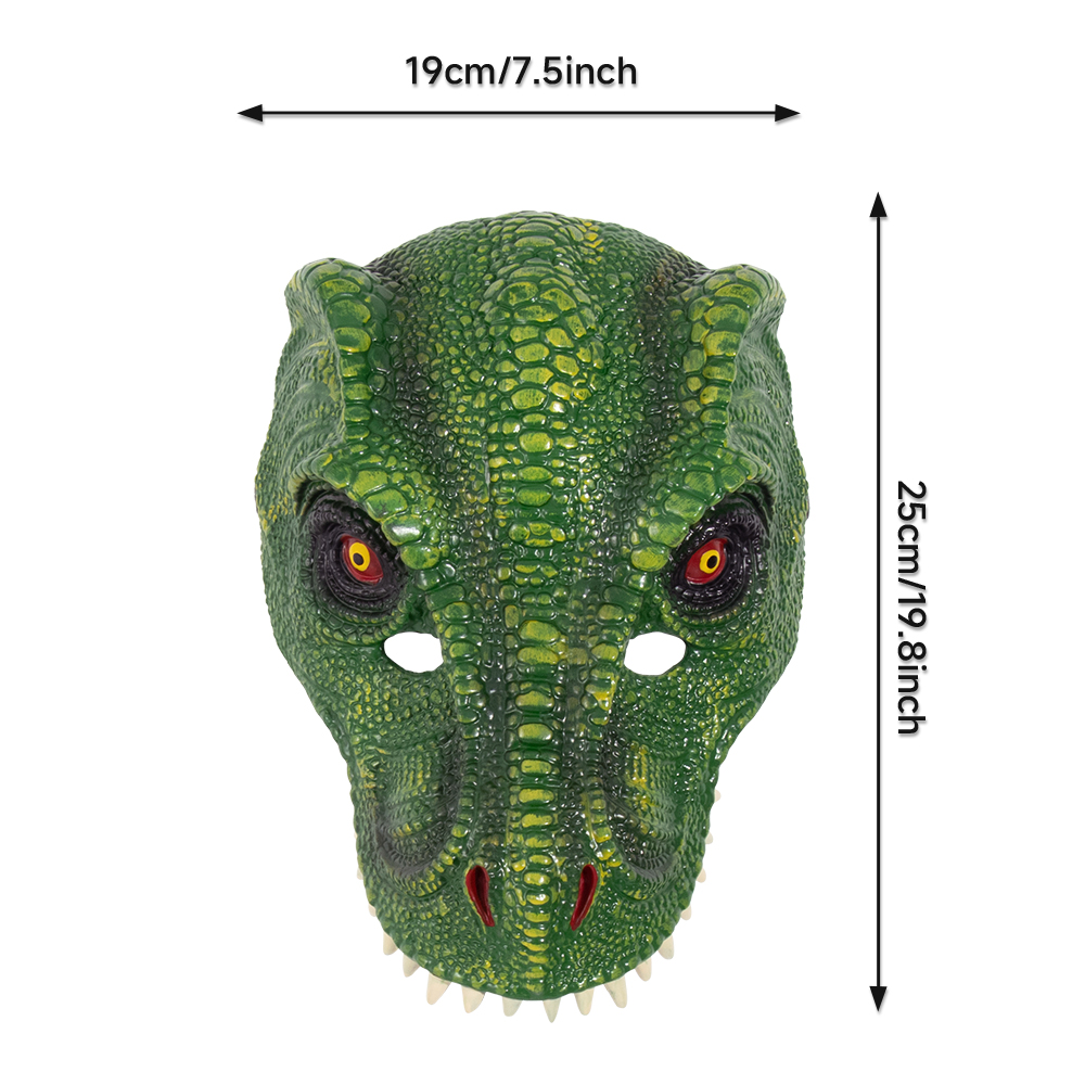 Halloween mask headsets are selling well in foreign trade. Carnival party PU foam 3D dinosaur Tyrannosaurus rex animal masks