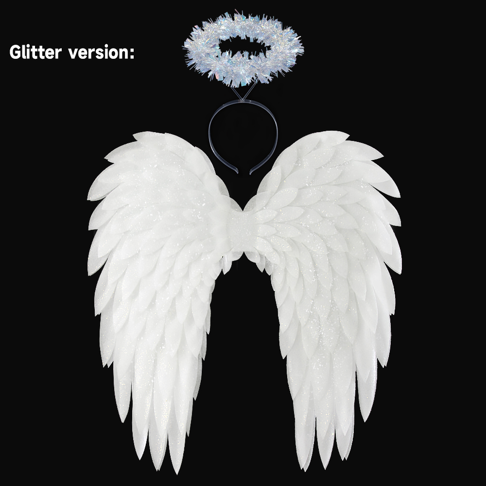 Halloween bright pink and white angel wing character party cosplay
