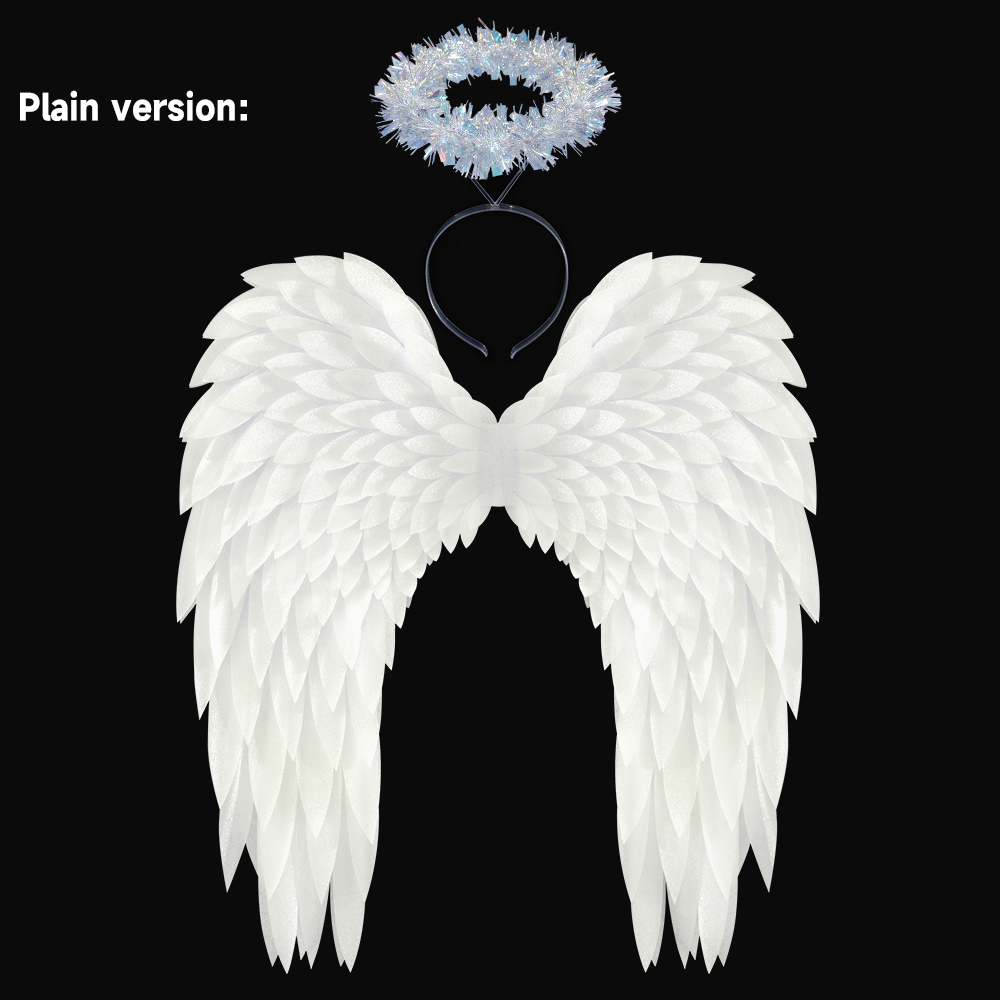 Halloween bright pink and white angel wing character party cosplay