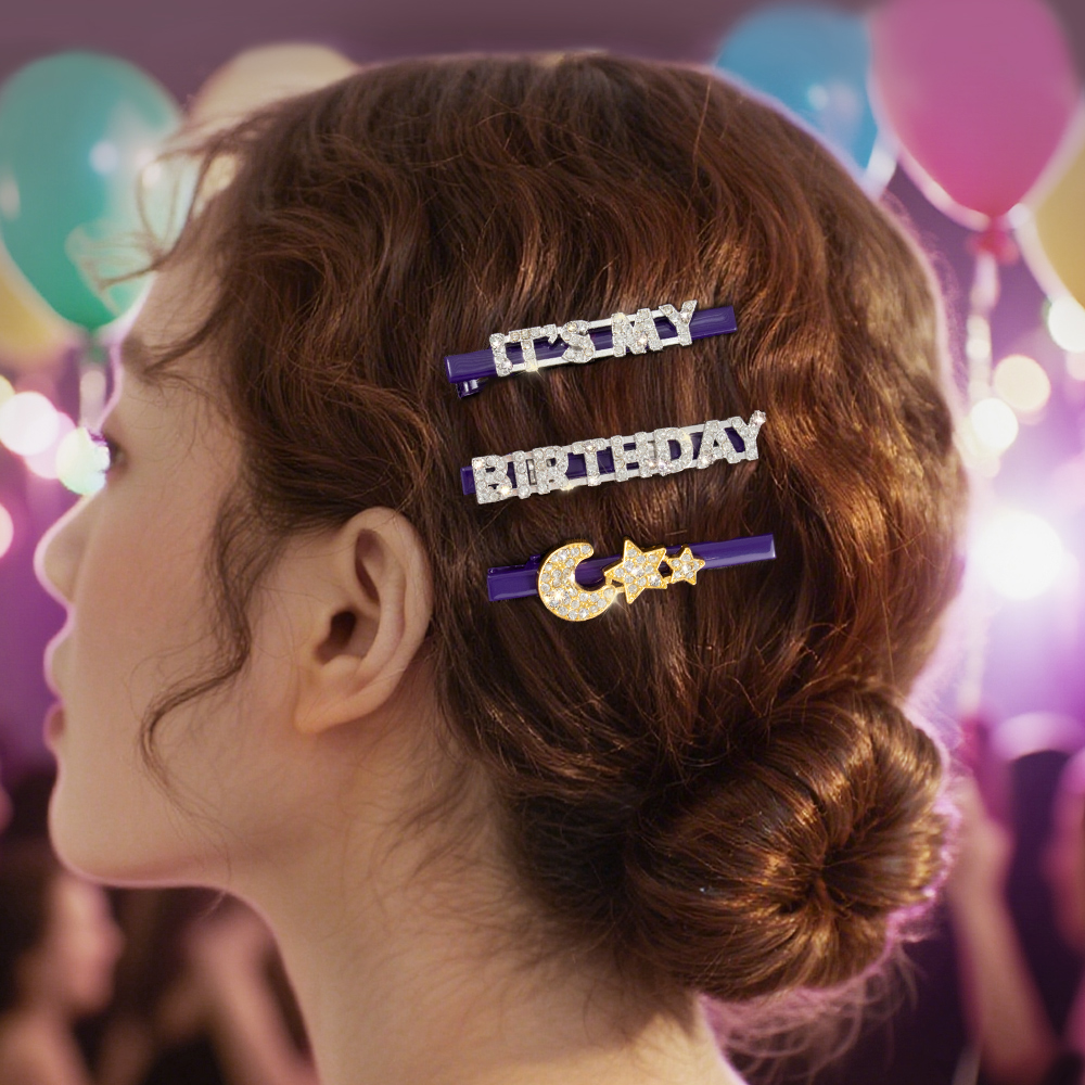 New product birthday party: Sparkling star bangs, hair clips, elegant and stylish hair accessories, headwear, women's festival outfit props