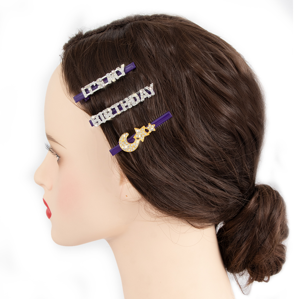 New product birthday party: Sparkling star bangs, hair clips, elegant and stylish hair accessories, headwear, women's festival outfit props