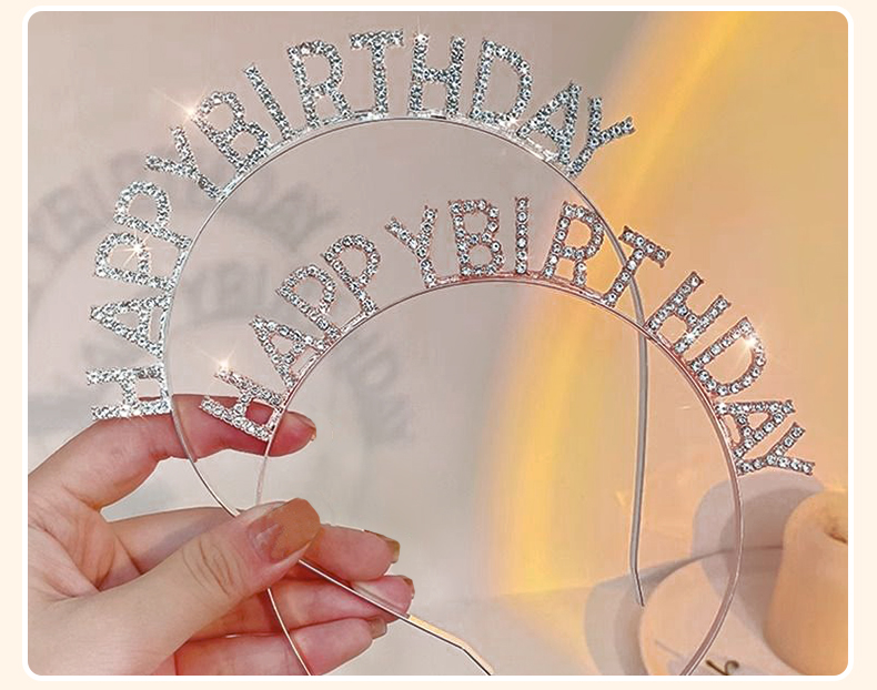 HAPPYBIRTHDAY Birthday Crown Shoulder Strap Set Accessories Party