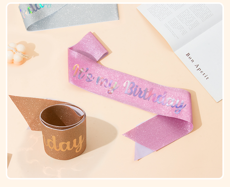 HAPPYBIRTHDAY Birthday Crown Shoulder Strap Set Accessories Party