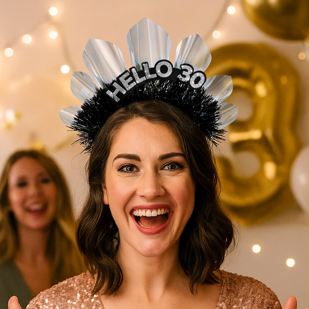 New birthday headband, birthday party, 30-year-old best friends and best friends carnival celebration party