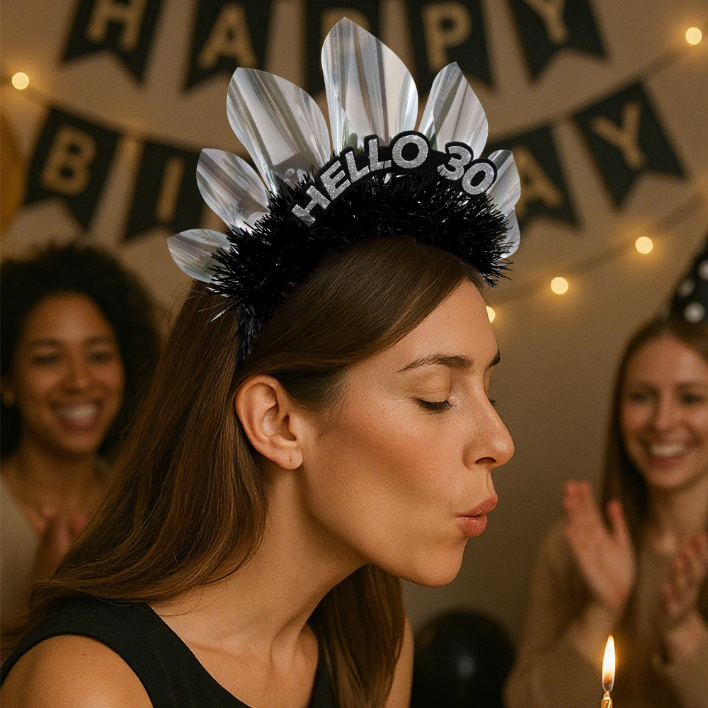 New birthday headband, birthday party, 30-year-old best friends and best friends carnival celebration party