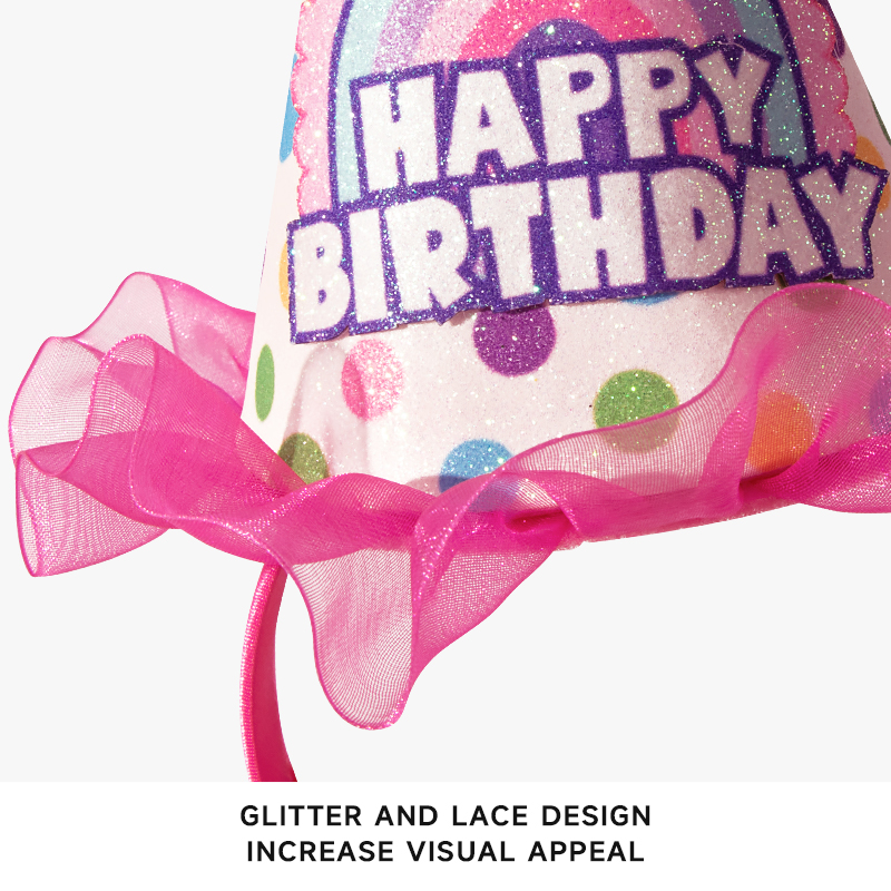 Birthday hat, birthday badge, brooch set, accessories, children's birthday party