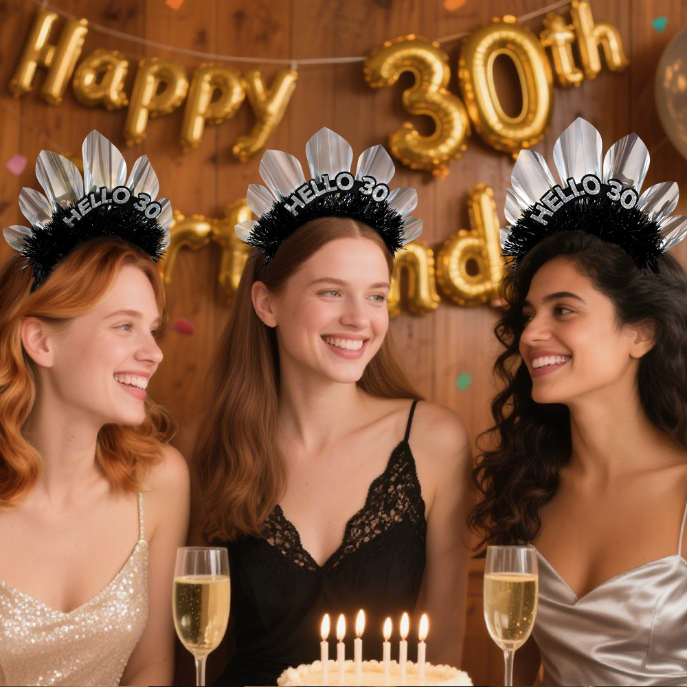 New birthday headband, birthday party, 30-year-old best friends and best friends carnival celebration party