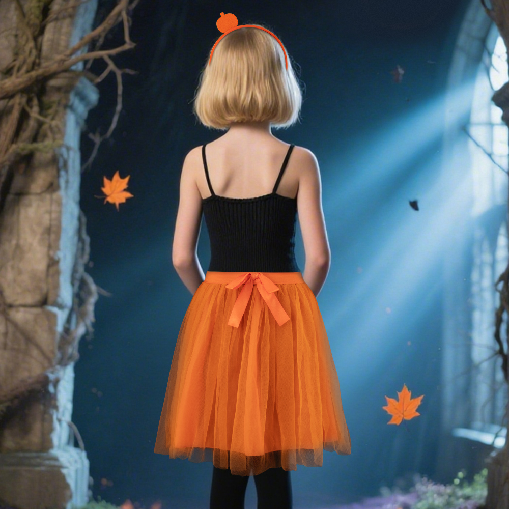 New Halloween pumpkin White ghost TUTU dress set cosplay festival party costume props