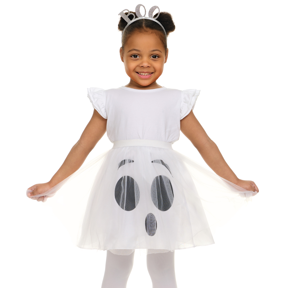 New Halloween pumpkin White ghost TUTU dress set cosplay festival party costume props