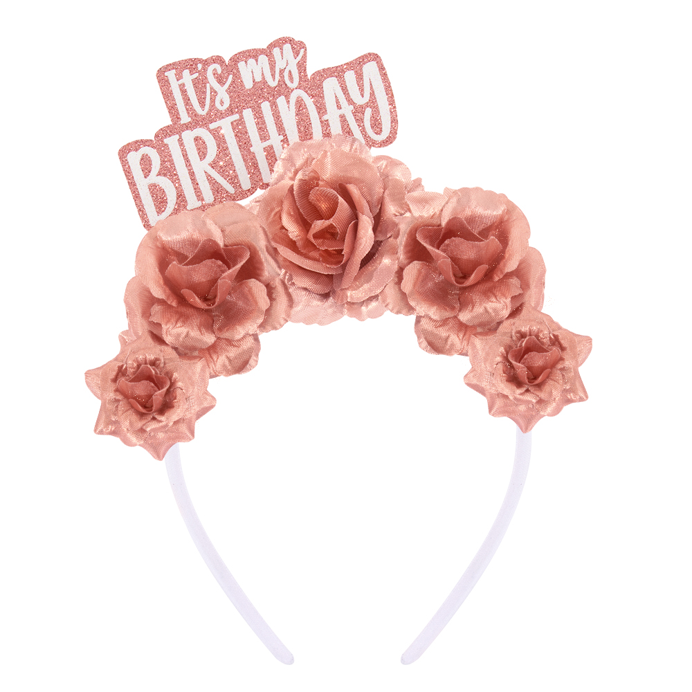 New European and American birthday theme party champagne flower headbands, celebration outfit props, accessories, hair accessories, character outfits