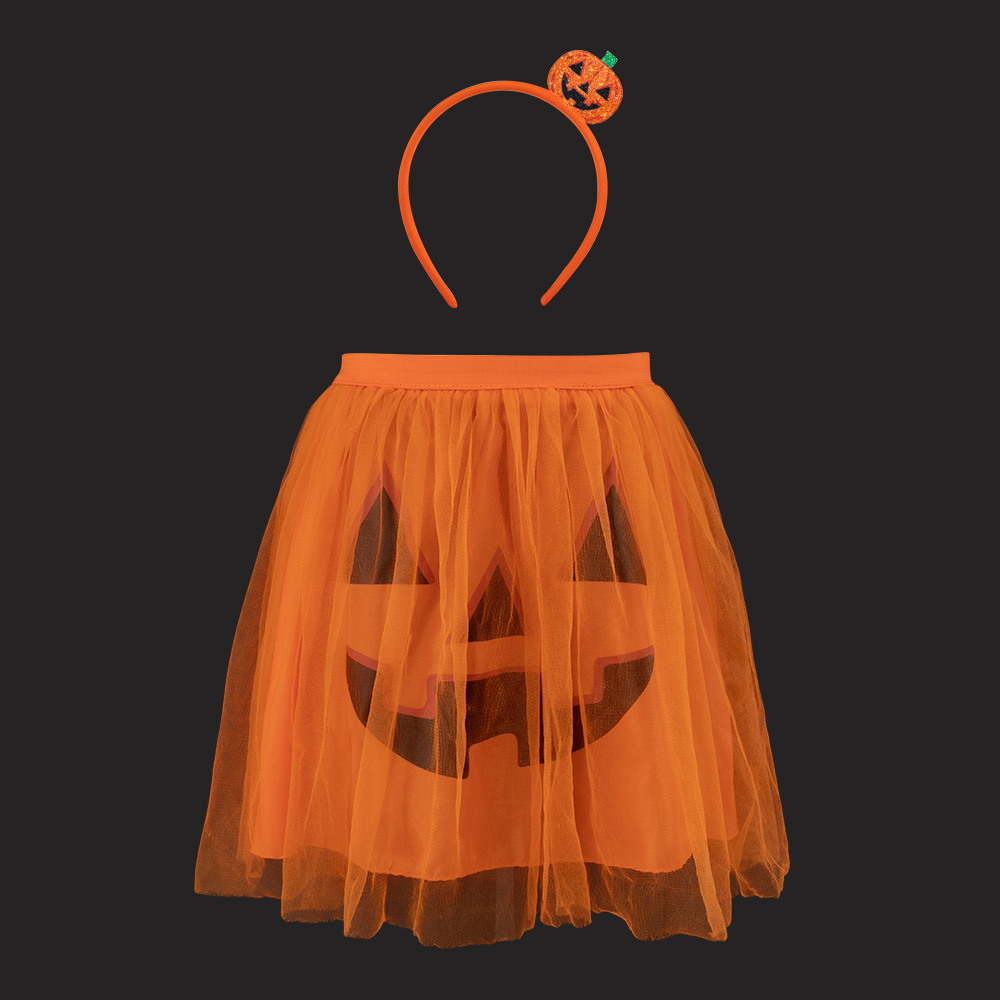 New Halloween pumpkin White ghost TUTU dress set cosplay festival party costume props